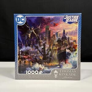 JUSTICE LEAGUE SHOWDOWN jigsaw puzzle ~ Thomas Kinkade / DC Comics / 1000 piece
